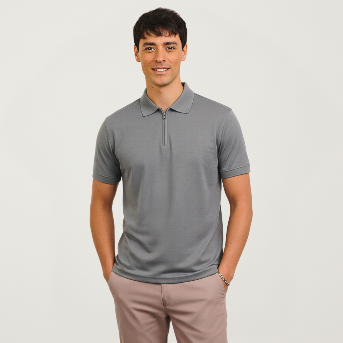 Chomba Piqué Con Cierre