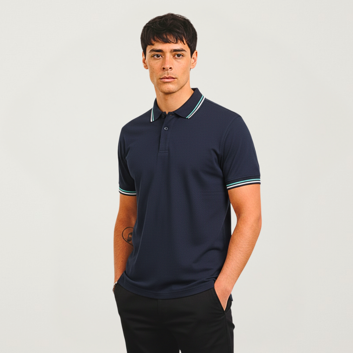 Chomba Piqué Con Vivos