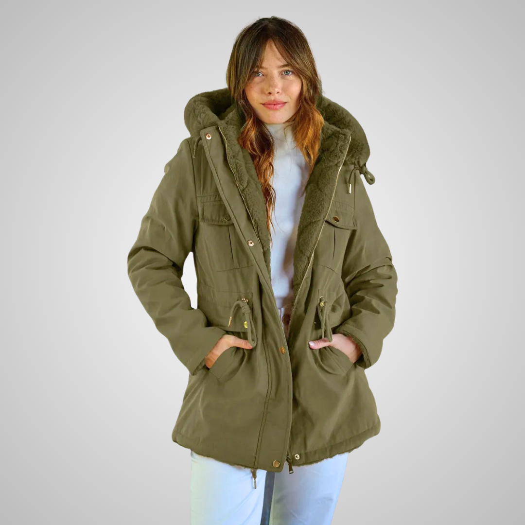 Parka Reversible Con Piel