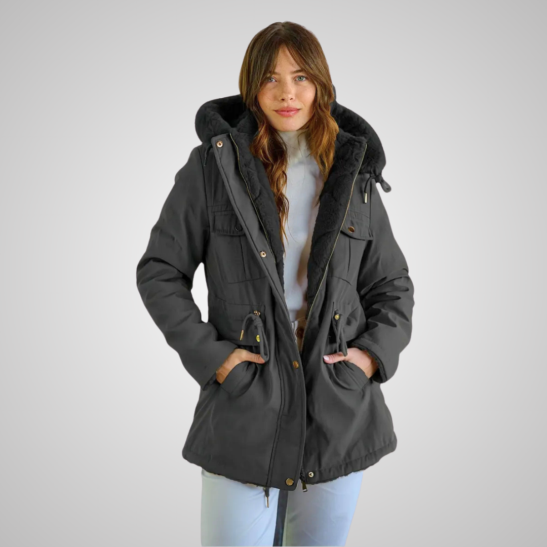 Parka Reversible Con Piel
