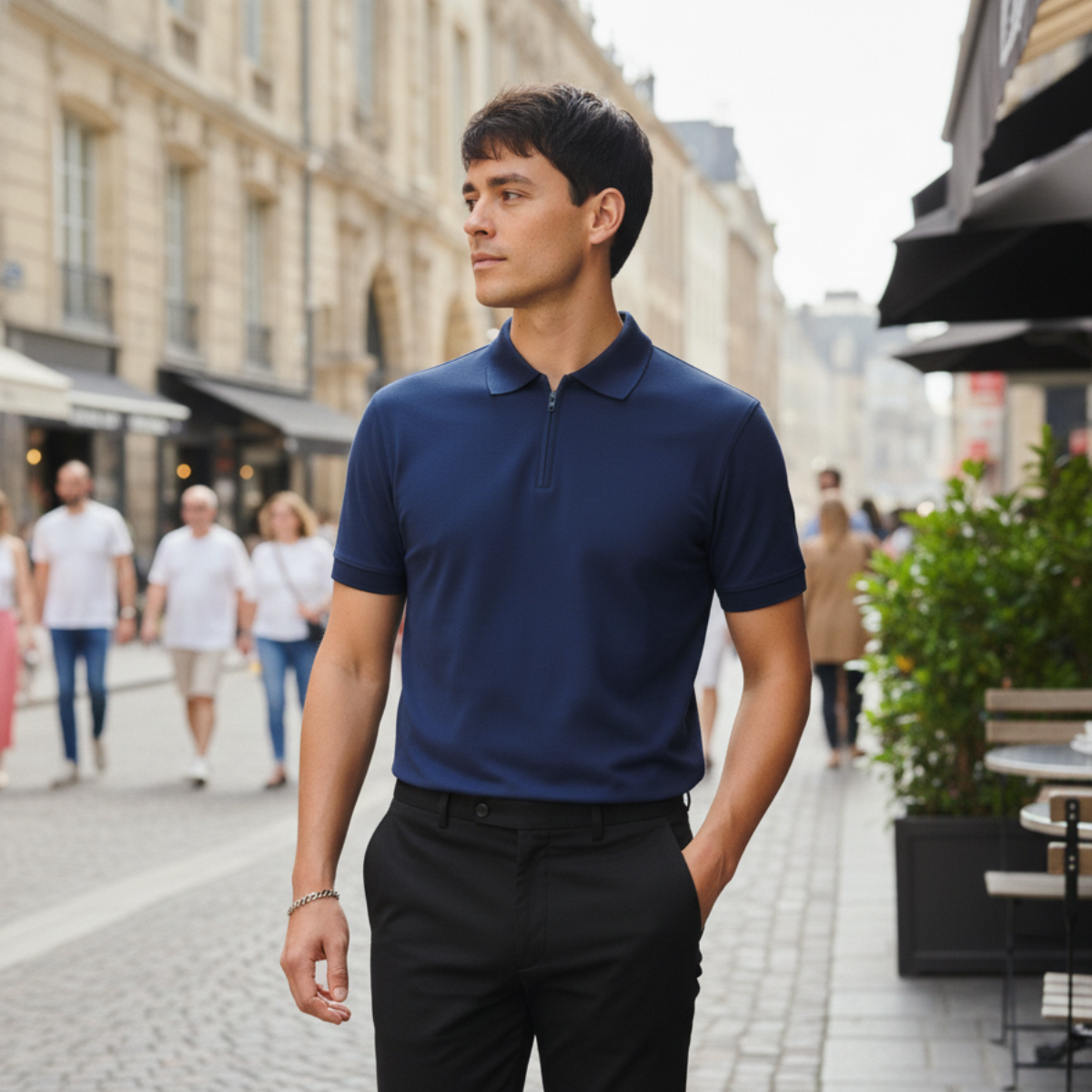 Chomba Piqué Con Cierre