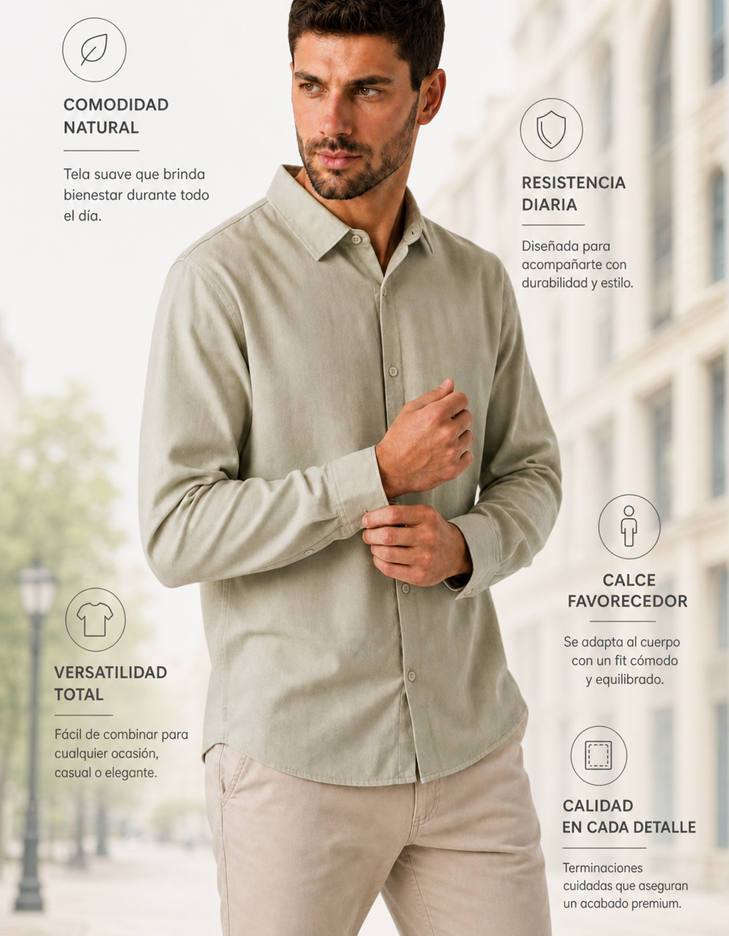 Camisa Lino Palma