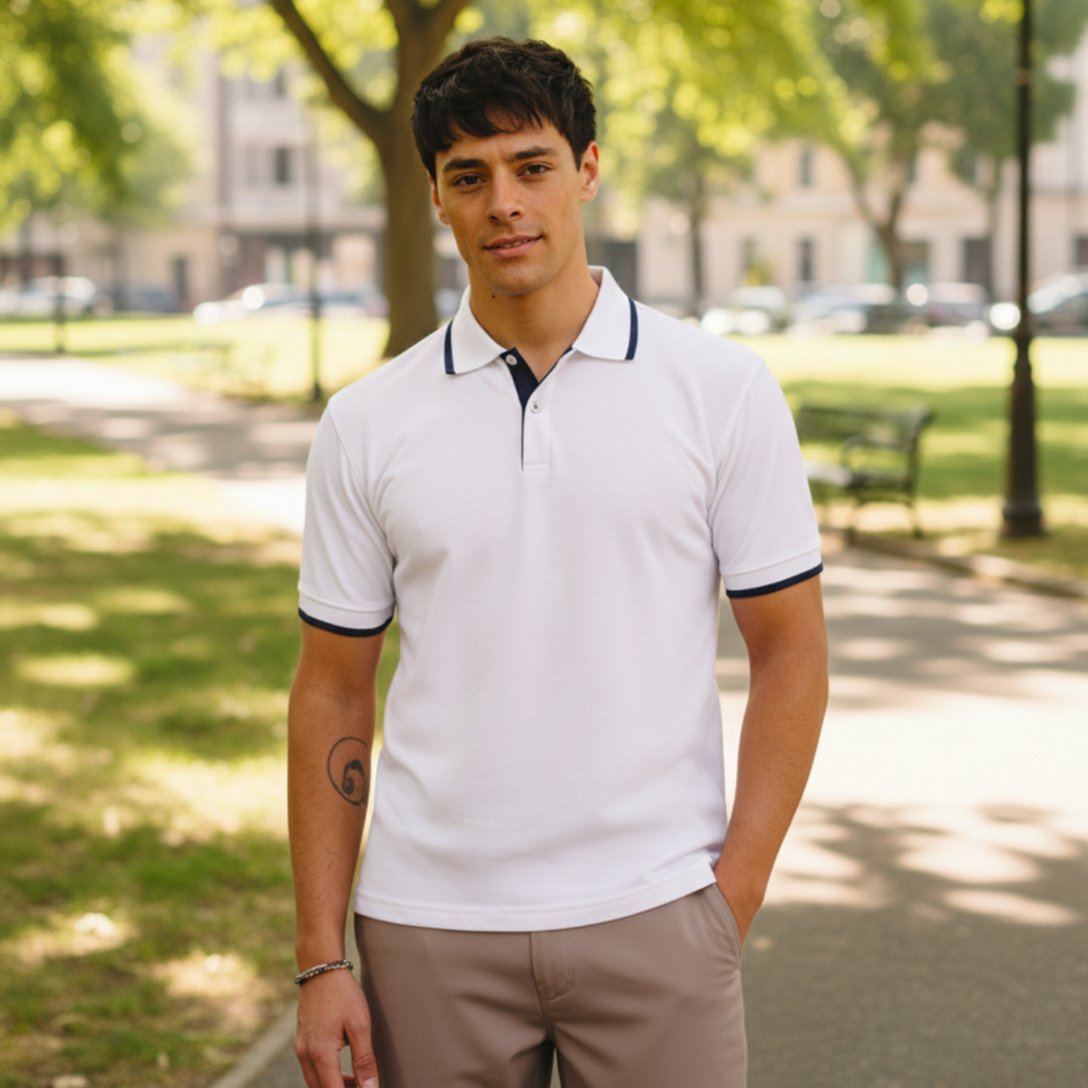 Chomba Piqué Con Vivos