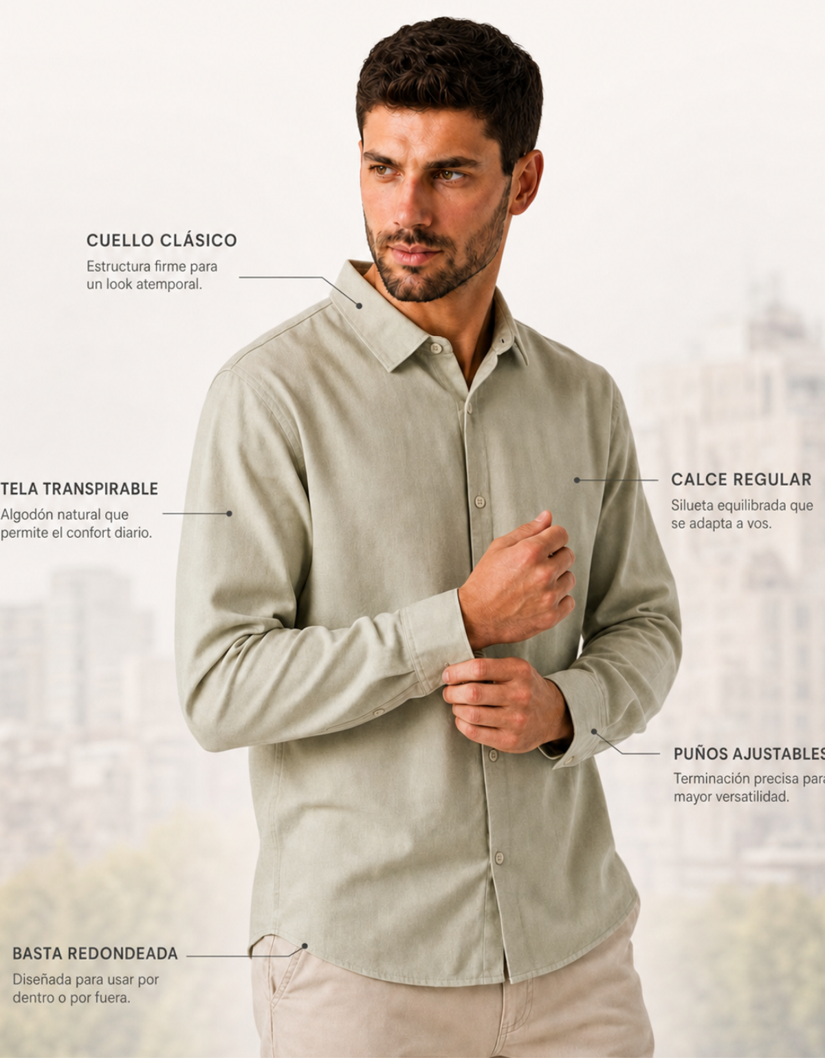 Camisa Lino Palma